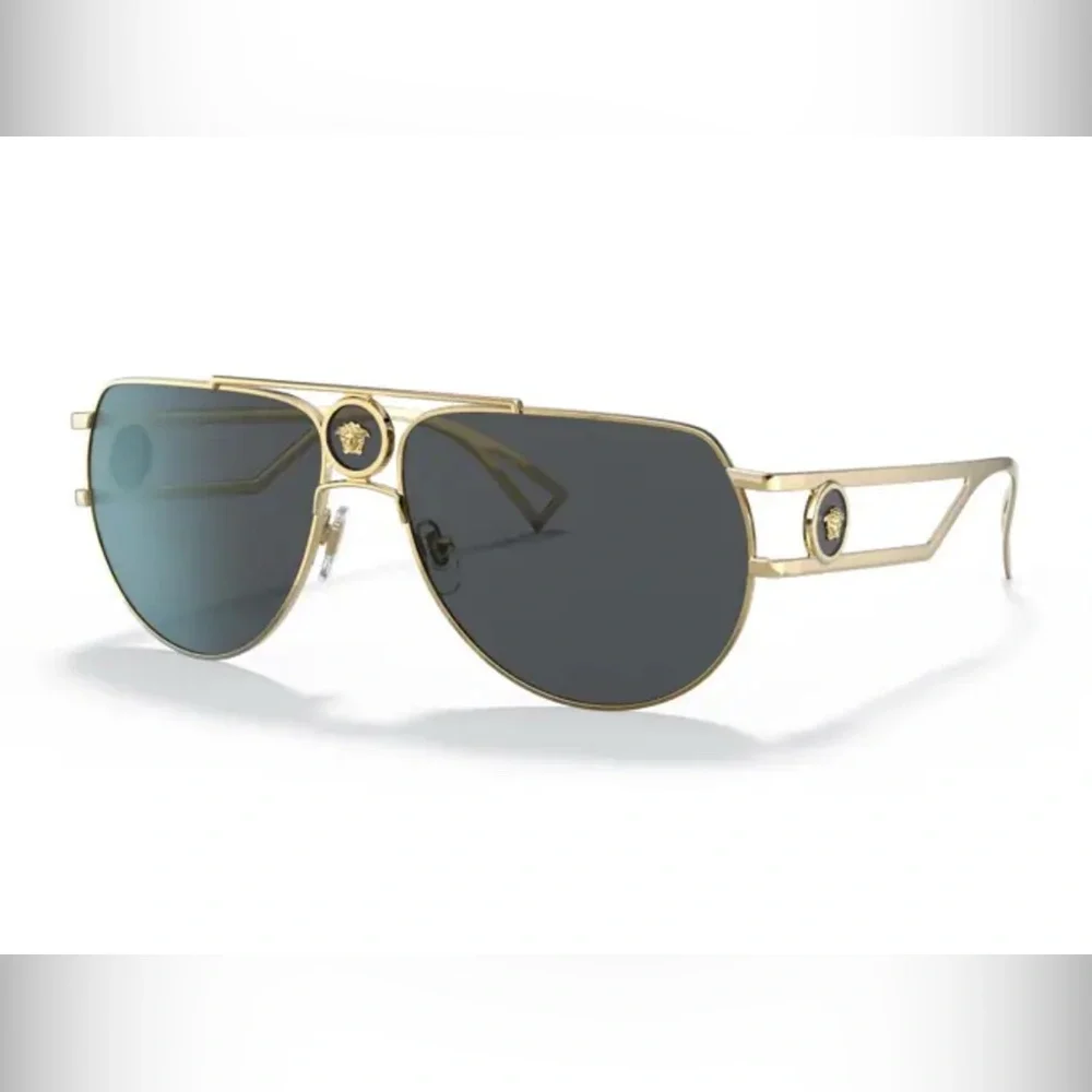 Authentic Versace Gold and Black Sunglasses - Picture 6 of 11
